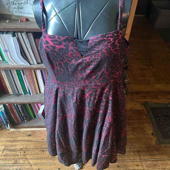 Torrid x Betsey Johnson pink leopard pinup girl fit & flare dress - Picture 5 of 9